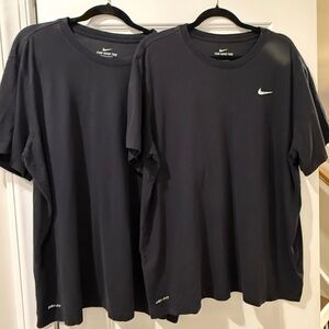 NIKE Set of 2 Men's Black Dri-Fit Short Sleeve T-Shirts - XXL